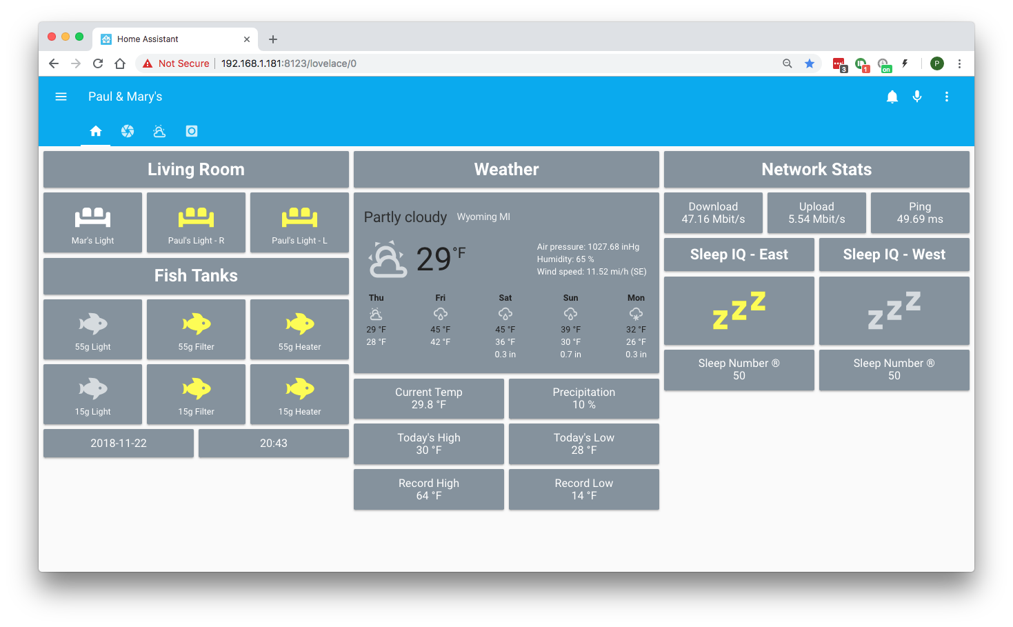 Updating banner and background colors in Lovelace Themes Home
