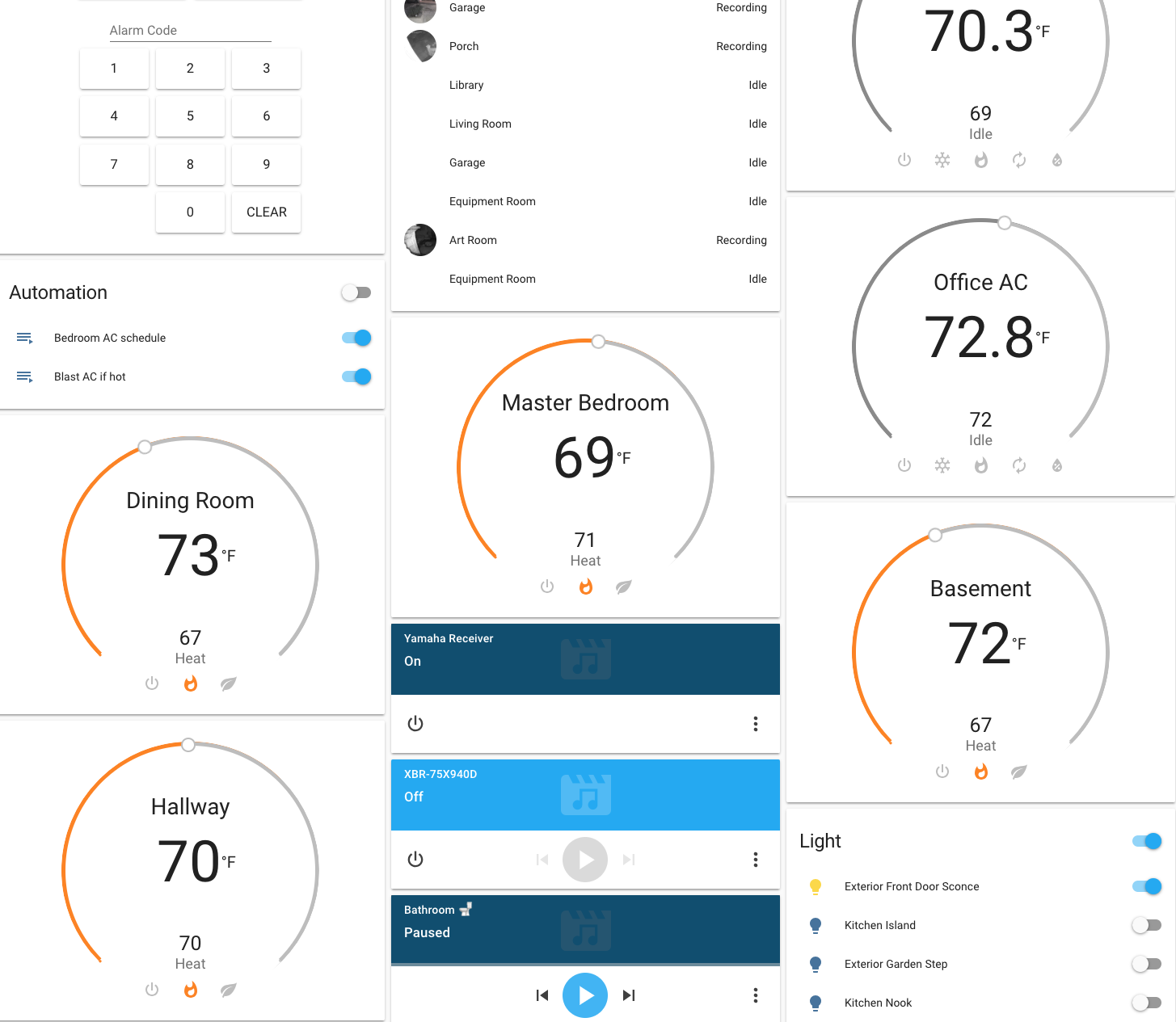 Lovelace thermostat cards dominating UI Frontend Home Assistant